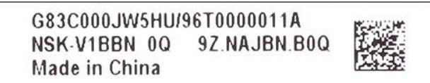 Toshiba keyboard part number identification